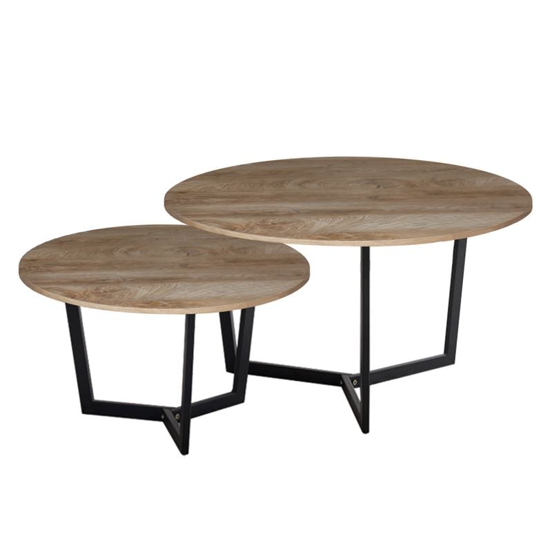 Комплект маси, TEDDY, Орех, Метал, 80х60см.