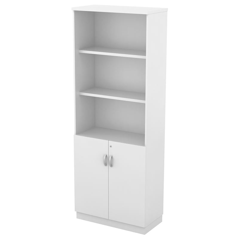 Библиотека, Ε-00024554, Бял, Пдч, 80х40х211см.