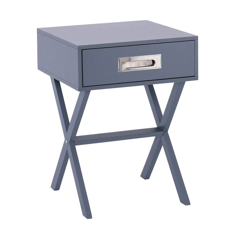 Нощно шкафче, WICK, Сив, Мдф, 40х40х55см.