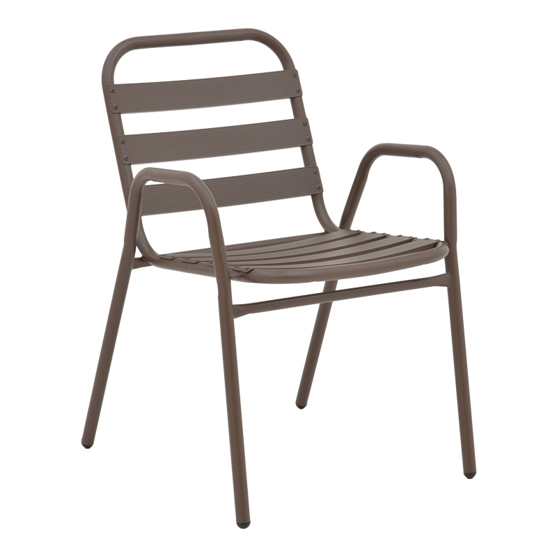 Стол, Sussie, Кафяв, Алуминий, 45х62х76см.