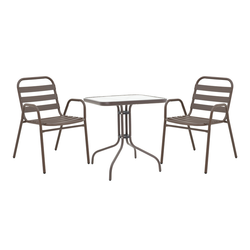 Градински комплект, Watson-Sussie, Кафяв, Метал, 60х60х70см.