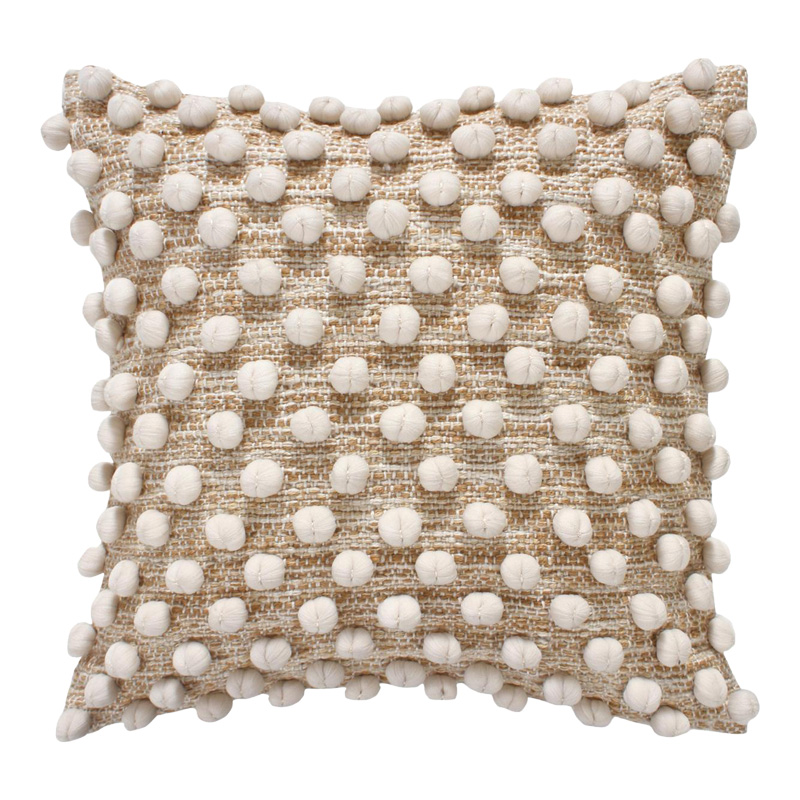 Възглавница, Finne Inart, Бежов, Памук, 45х45х2.5см.