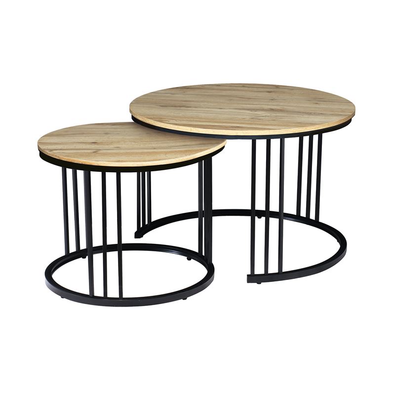 Маси за кафе, Set-2, Черен, Метал, 50х70см.