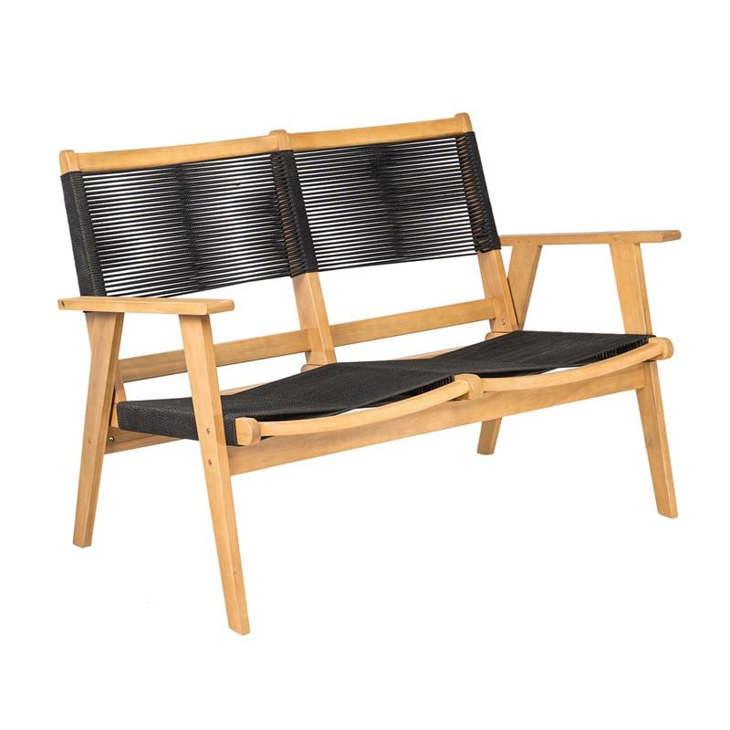 Диван, Living Sofa, Черен, Дърво, 129х71х84см.