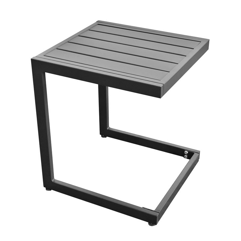 Помощна маса, CORTE, Черен, Метал, 35х35х41см.