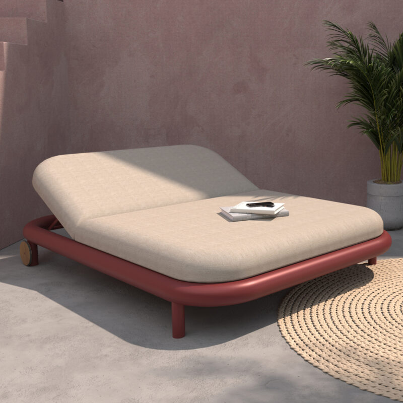 Външно легло, Utopia, Бежов, Текстил, 212х155х38см.