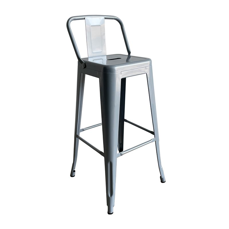 Бар стол, RELIх, Сив, Метал, 44х44х97см.