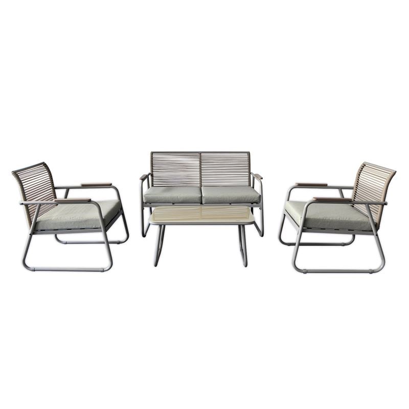 Градински комплект, ROCCO, Капучино, Метал