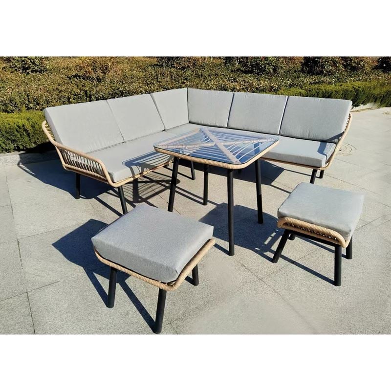 Градински комплект, SALSA CORNER, Сив, Метал, 70х70х657см.