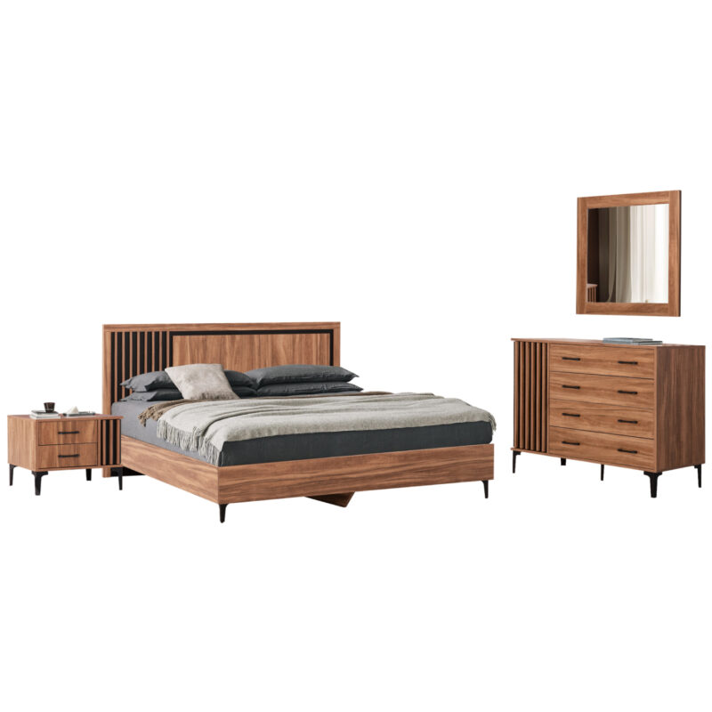 Спален комплект, Harry, Бежов, ПДЧ