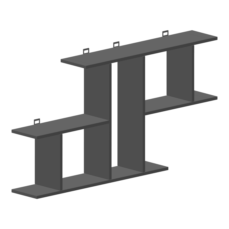 Рафт, Vertoura, Сив, Пдч, 116х18.5х60см.