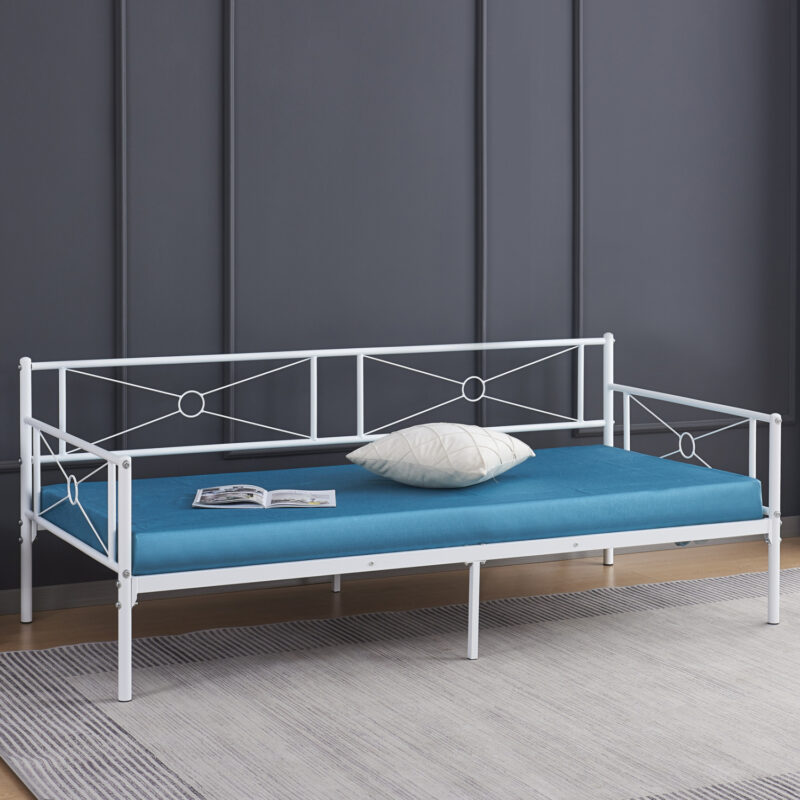 Разтегателен Диван-Легло, Bernie, Бял, Метал, 190х90см.