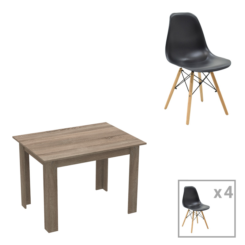 Комплект маса, Manka-Julita, Сонома, Мдф, 110х80х77см.