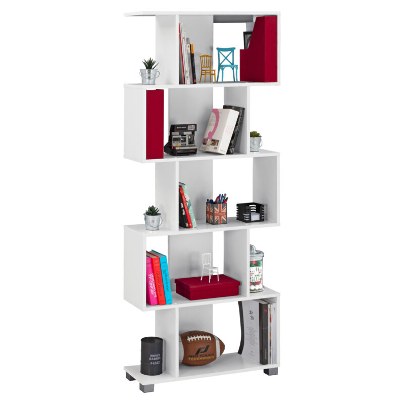 Библиотека, HM2385.04, Бял, Пдч, 70х25х177см.