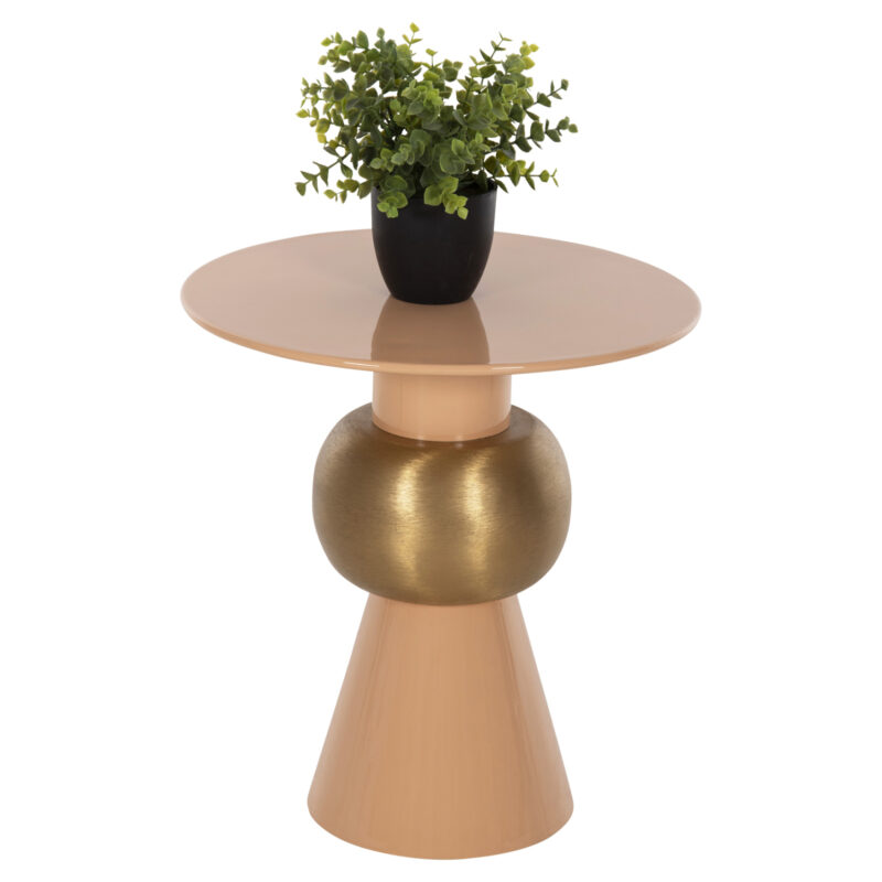 Помощна маса, HM4235.08, Розов, Метал, 40.5х43см.