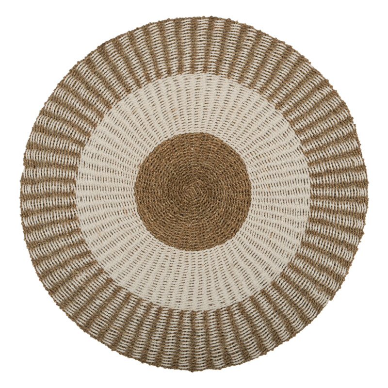 Килим, Kirki, Бял, Текстил, 150х150см.