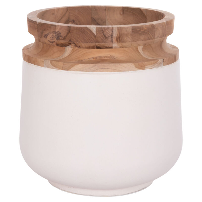Ваза, HM4662.02L, Натурален, Дърво, 41х47см.