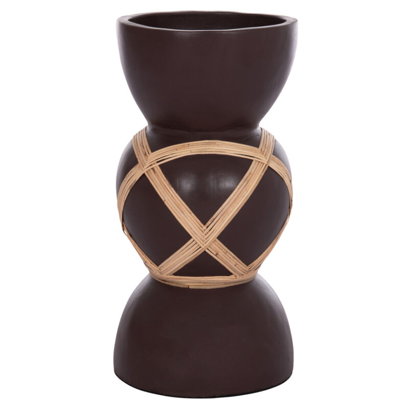 Ваза, HM4672.07L, Натурален, Ратан, 32х62см.