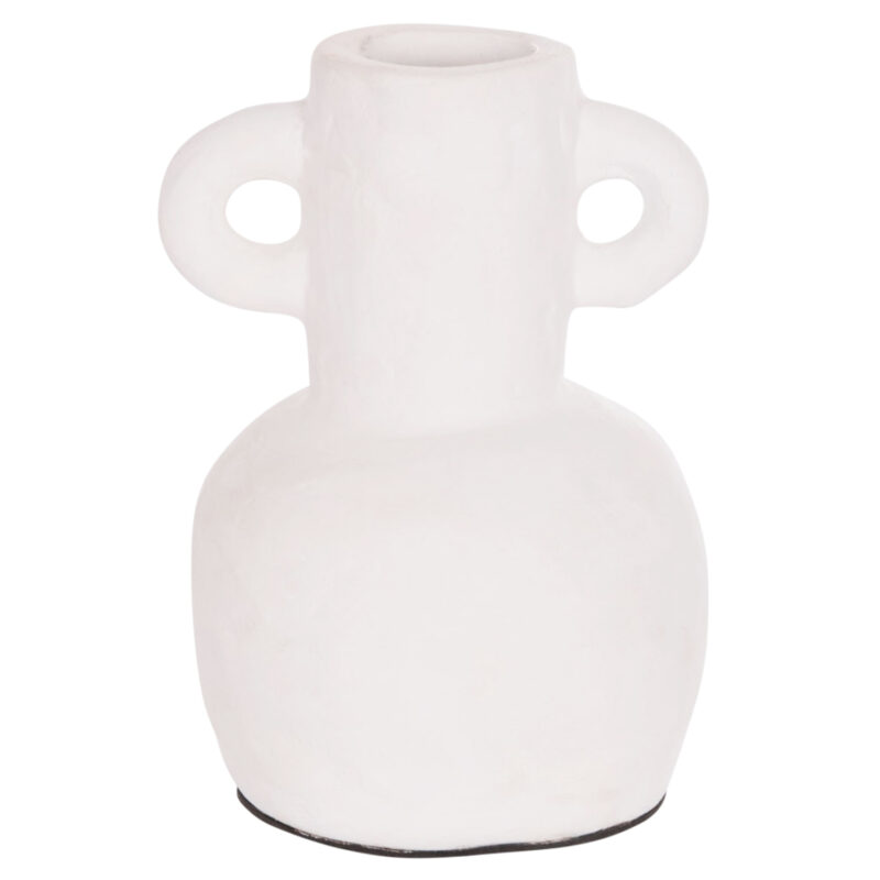 Ваза, HM4406, Бял, Керамика, 14х20см.