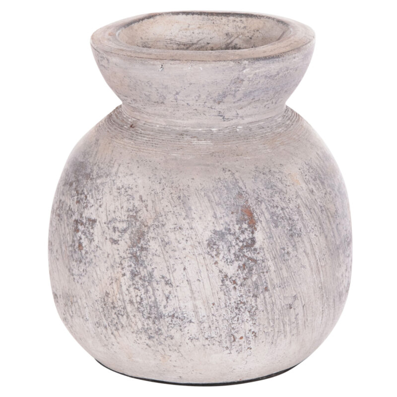 Ваза, HM4396, Сив, Керамика, 18х19см.