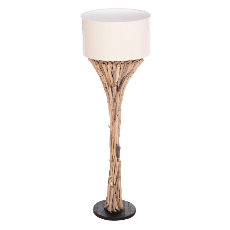 Декоративна лампа, HM4433, Натурален, Дърво, 45х142см.