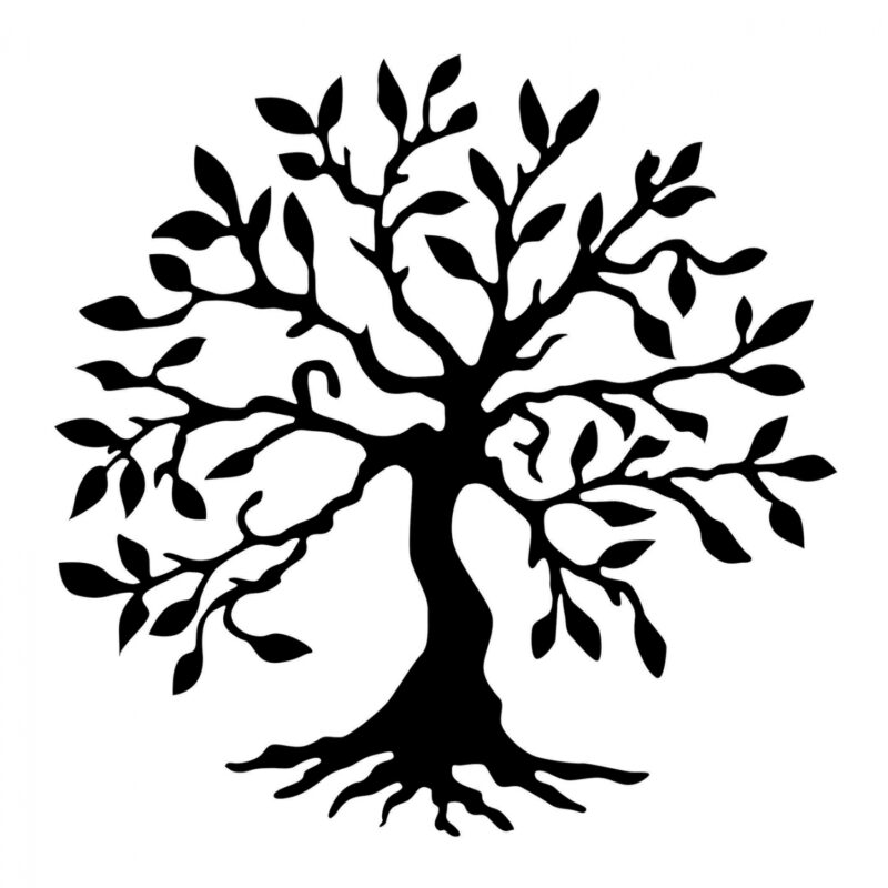 Декорация, HM7208, Черен, Метал, 60х60см.