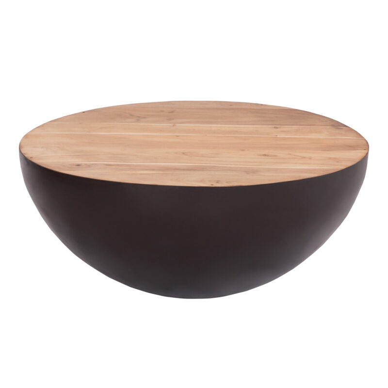 Маса, HM8717.22, Натурален, Дърво, Метал, 89.5х39см.