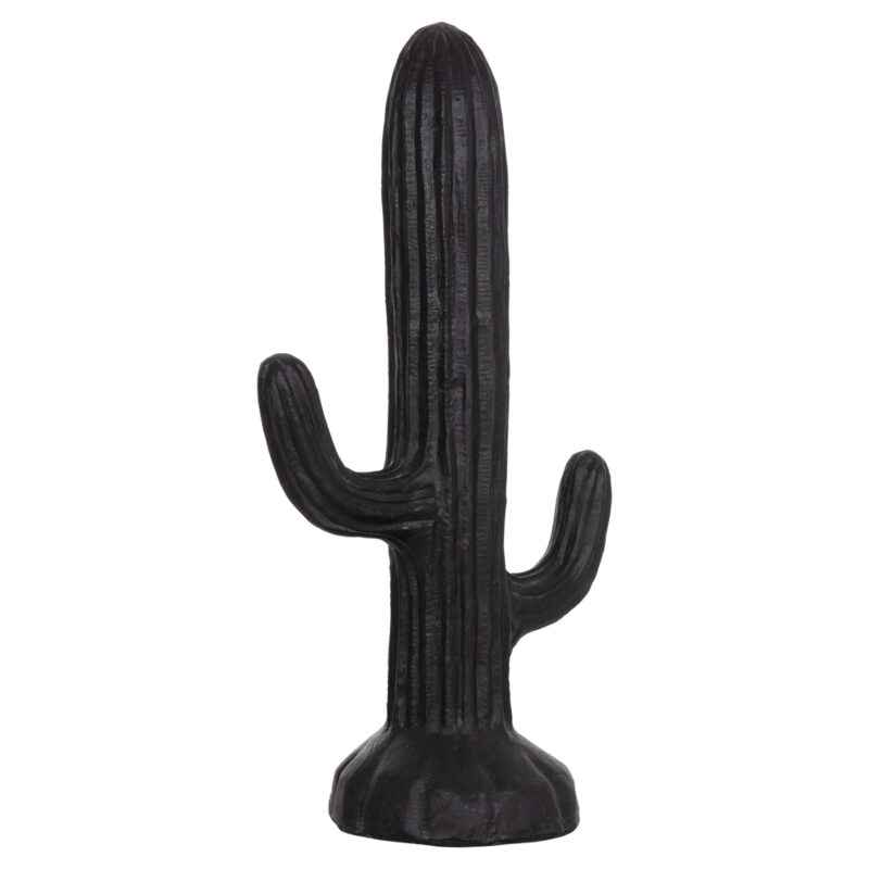 Декоративен кактус, HM4386.01M, Черен, Пластмаса, 54х34х103см.