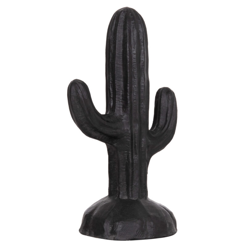 Декоративен кактус, HM4386.01S, Черен, Пластмаса, 42х30х74см.