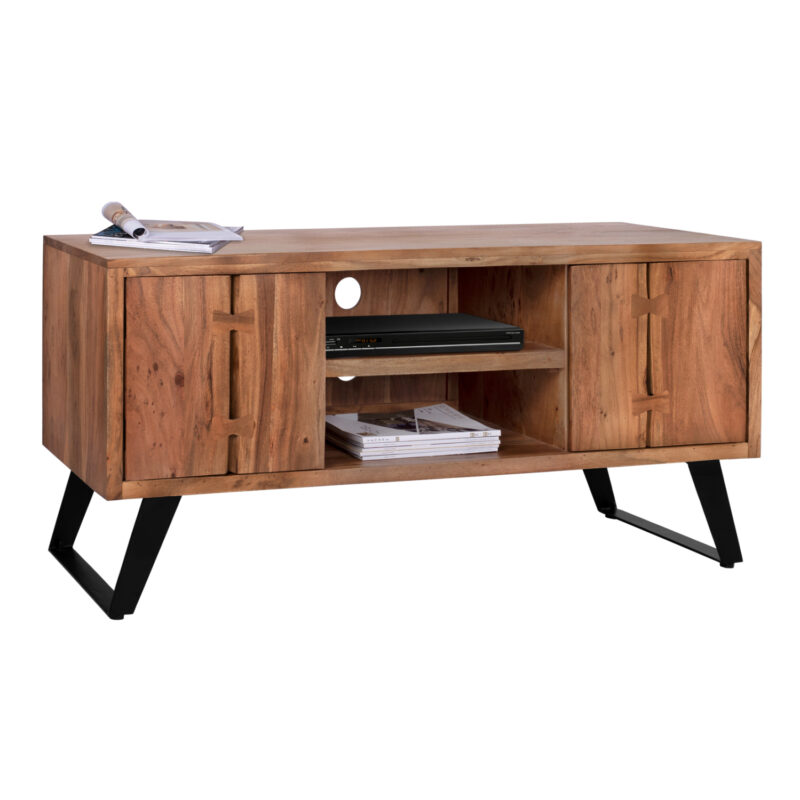 ТВ шкаф, Fansi, Натурален, Дърво, 135х43х61.5см.