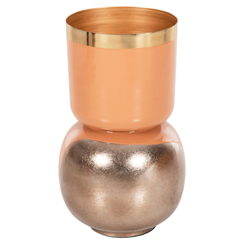 Ваза, HM4233.02, Сребрист, Метал, 21х37см.