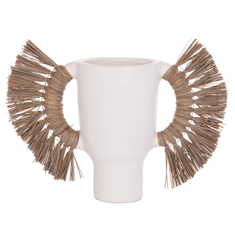 Ваза, ALICA, Бял, Керамика, 64х22х38см.