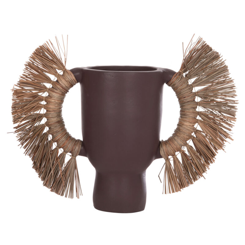 Ваза, ALICA, Кафяв, Керамика, 64х22х38см.