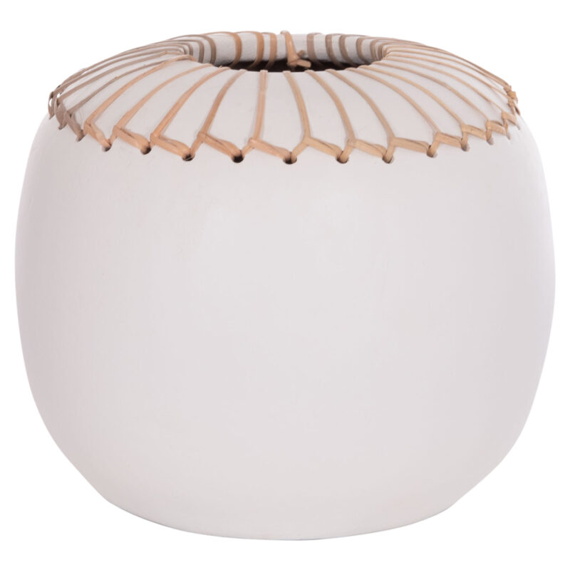 Ваза, LENNOх, Бял, ПДЧ, 22х20см.