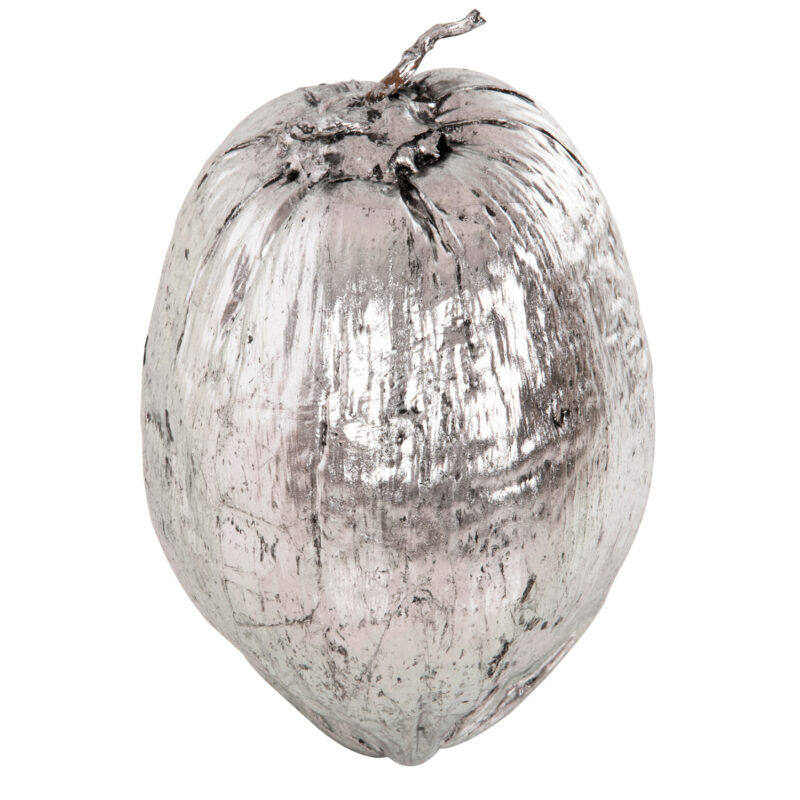 Украса за маса, Coconut, Сребрист, Дърво, 20х20х20см.