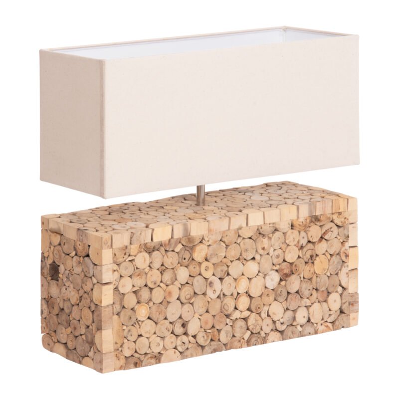 Настолна лампа, Twiggy, Бял, Текстил, 50.5х16х45см.