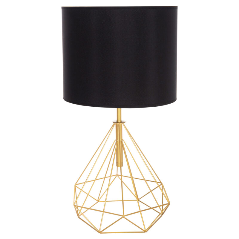 Настолна лампа, Geilo, Черен, Текстил, 25х48см.