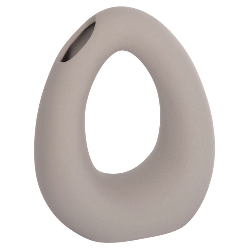 Ваза, HM4644.03, Сив, Керамика, 16.5х9х20см.