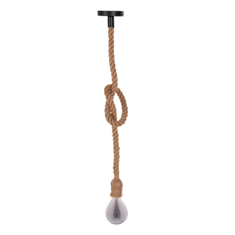 Висяща лампа, HM11928.02, Натурален, Въже, 1х2м.