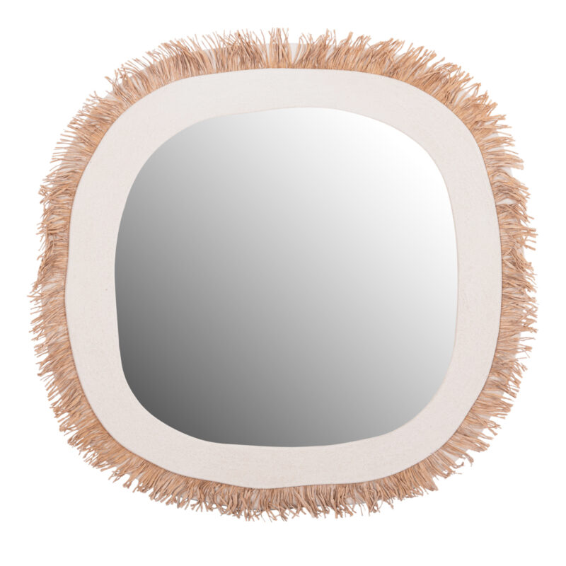 Огледало, SANTORINI, Бежов, Мдф, 78х78см.