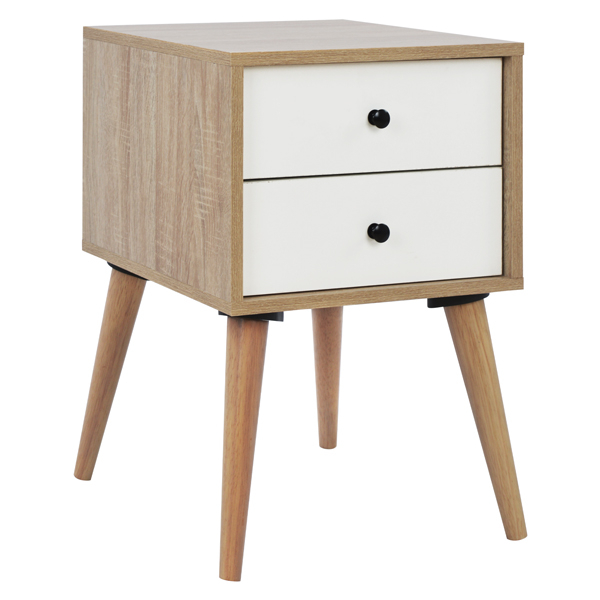 Нощно шкафче, Oliver, Бял, Пдч, 40х40х60см.