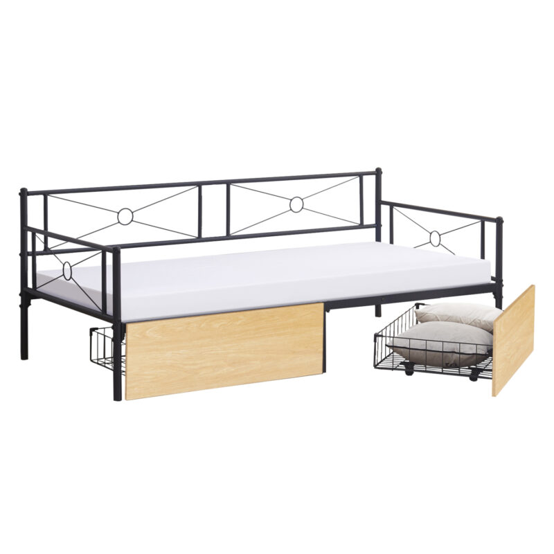 Разтегателен диван, Bernie, Сонома, Метал, 190х90см.