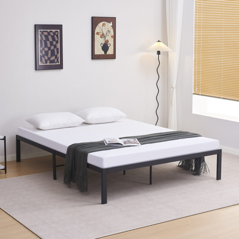 Легло, HM696.01, Черен, Метал, 200х160см.