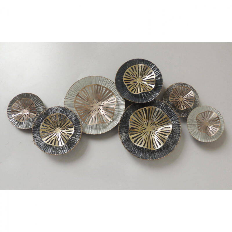 Декорация за стена, HM7158, Бял, Метал, 98.5х7х46см.