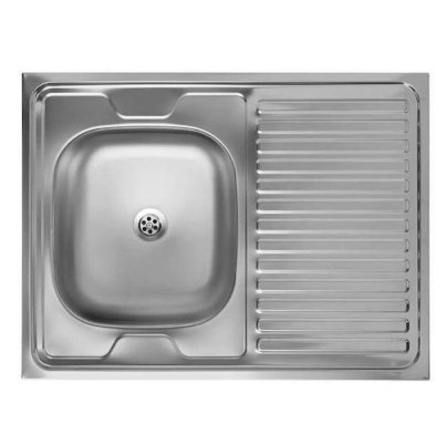 Мивка, HM18319, Сребрист, Метал, 80х60х16см.