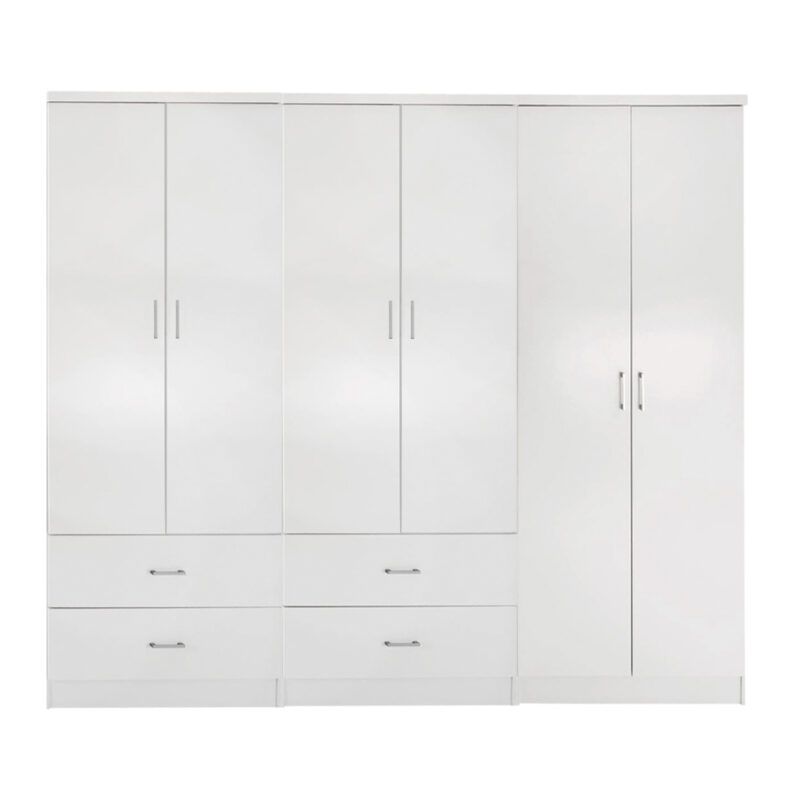 Гардероб, HM21062.05, Бял, Пдч, 240х43х181см.