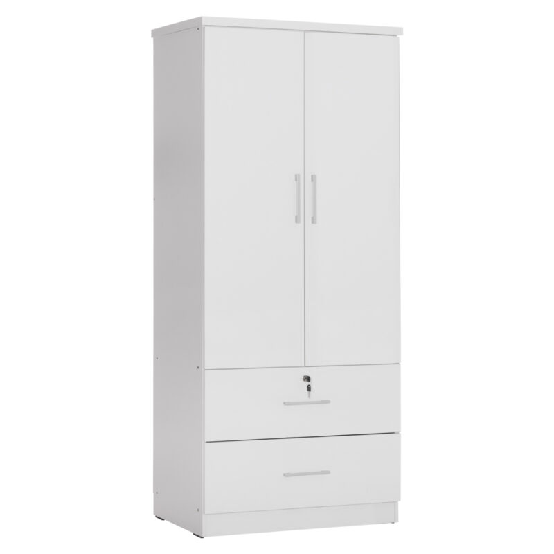 Гардероб, Reina, Бял, Пдч, 80х48х183см.