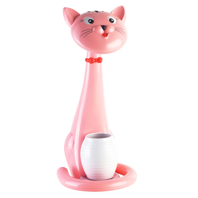 Настолна лампа, Badoo Cat Figure, Розов, Пластмаса