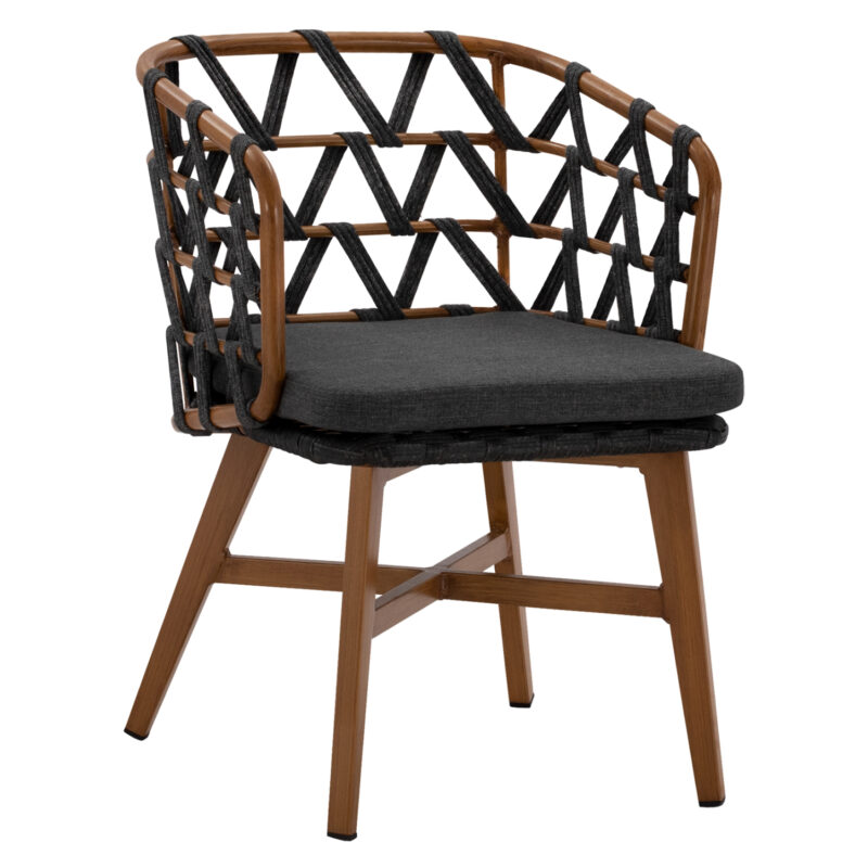 Алуминиев стол, Ricko, Сив, Текстил, 57х61х79см.