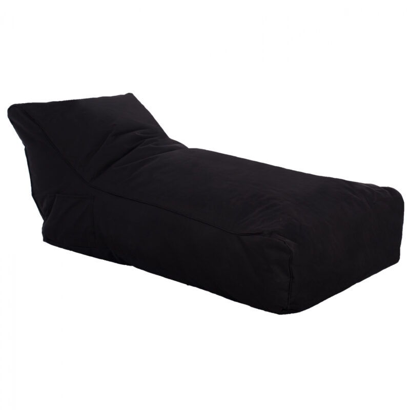 Пуф, ALOK, Черен, Текстил, 140х70х60см.